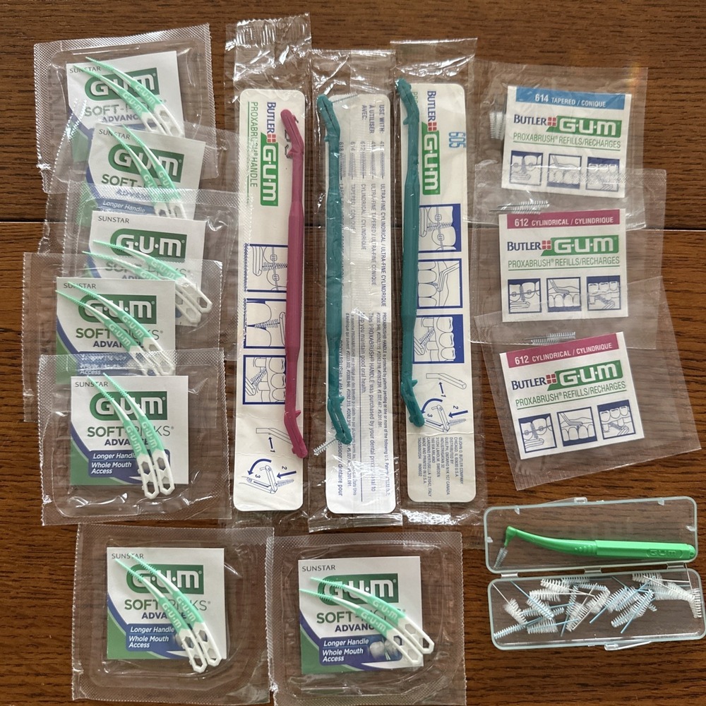 14 Proxabrush Teeth Care Items Handles Brushes Floss Gum Soft Picks Go-Between B